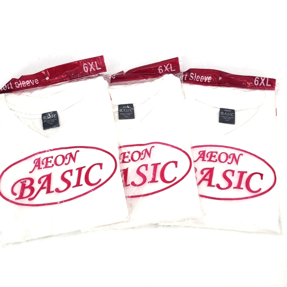Three Aeon T Shirt. Size 6XL. 3 Packs.